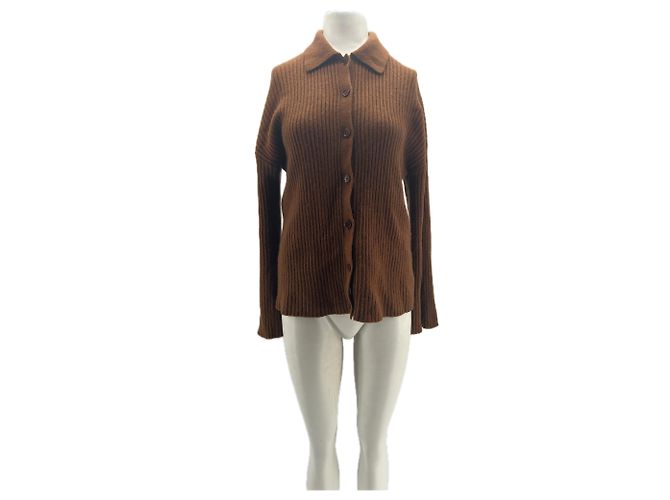 Reformation Cardigan aus braunem Kaschmir