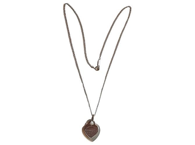 Collana Tiffany & Co. Return to Tiffany in argento sterling con pendenti a cuore Silver hardware