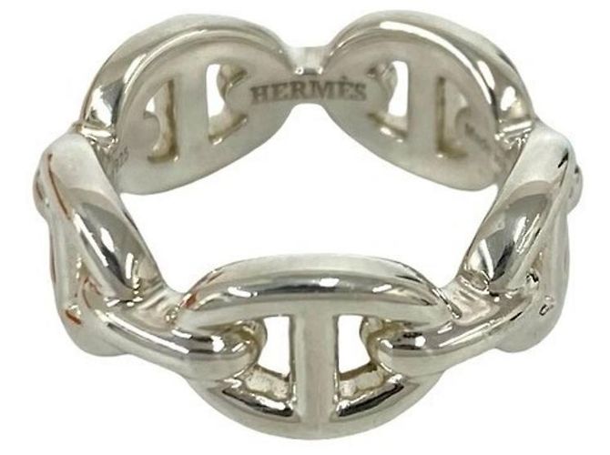 Ring Hermès Anillo de banda Enchainée en plata de ley 925 Hermes 
