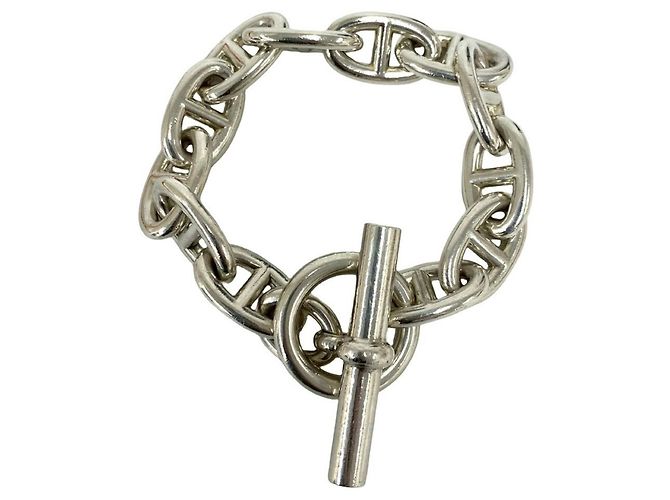 Hermès Hermes Chaine d'Ancre TGM Bracciale Charm Argento