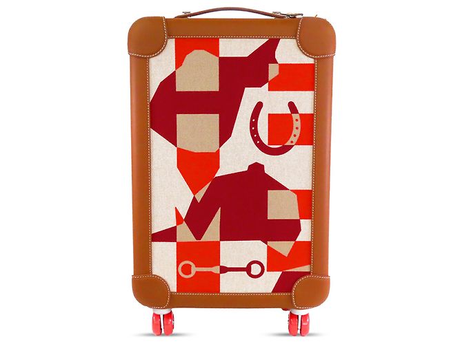 Valigia Hermès RMS Cabin Suitcase in pelle H Plume e Taurillon Regate marrone