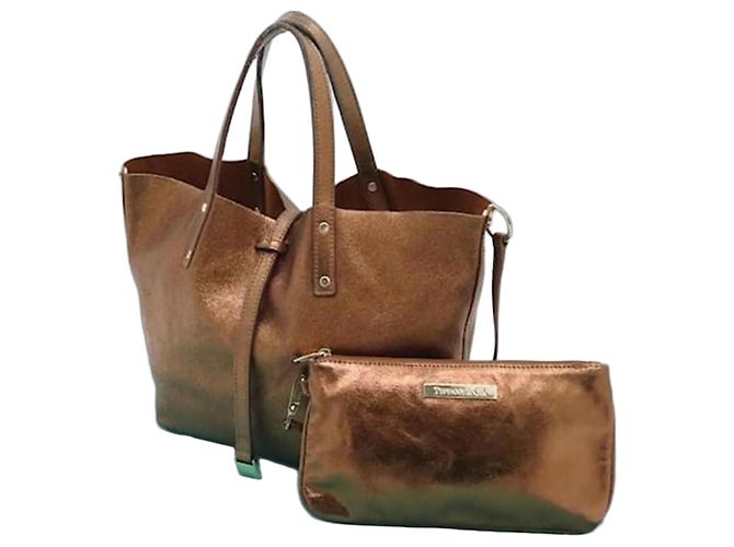 Bolsa Tote Reversível Tiffany & Co. com Pouch Marrom