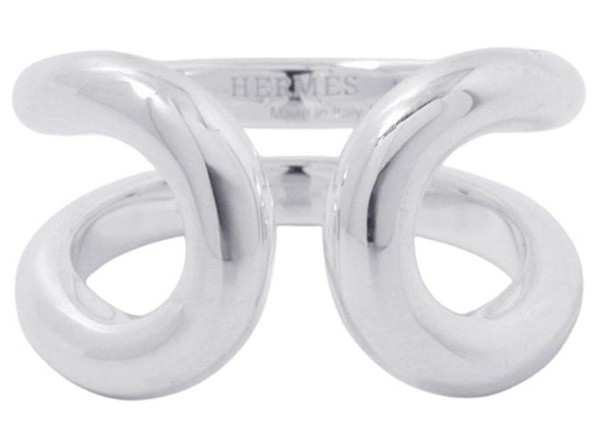 Ring Hermès Anello Lima PM Silver Band Hermes Argento