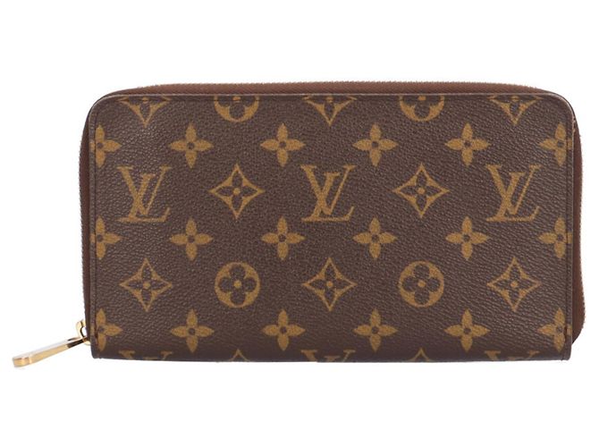 Zippy Louis Vuitton Monogram Long Wallet Brown