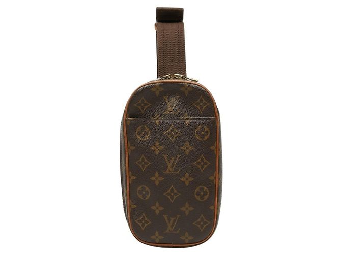 Borsa a tracolla Monogram Pochette Gange Louis Vuitton Marrone