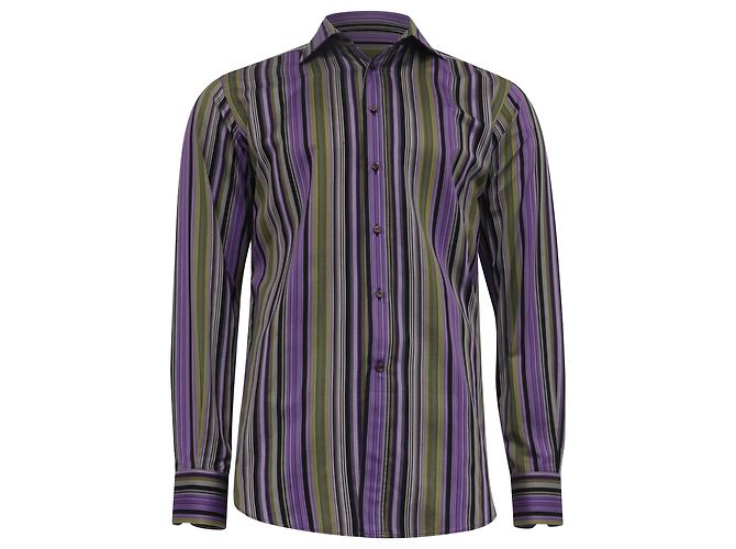 Camicia con bottoni a righe Etro in cotone multicolore