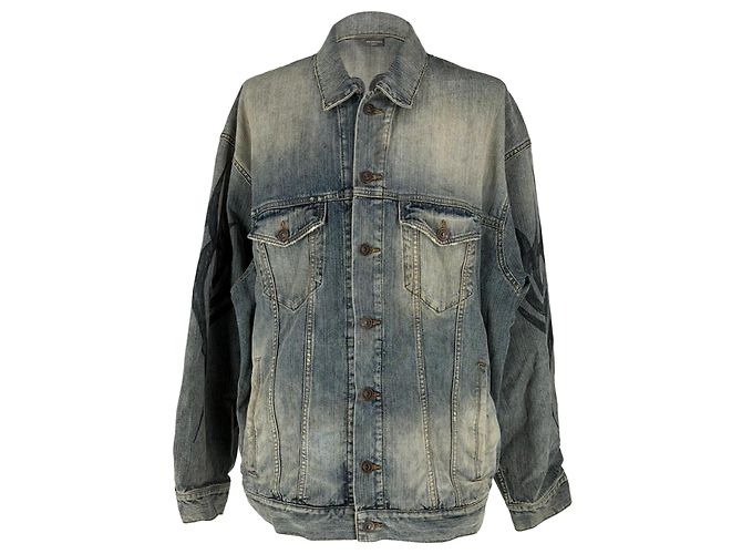 Balenciaga Y2K Oversized Jacket in Light Blue Denim