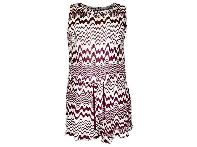 Mono sin mangas con estampado Missoni en viscosa rosa