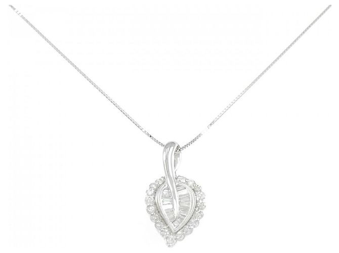 Autre Marque Collar de Diamante Au750 Plata