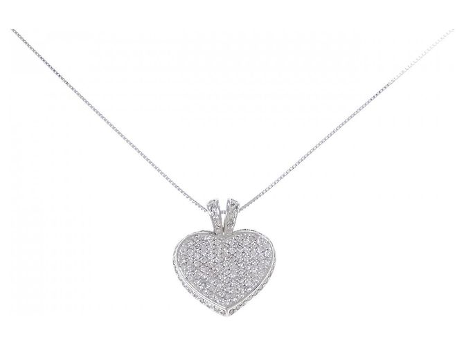 Autre Marque Collier en diamant Au750 Argenté