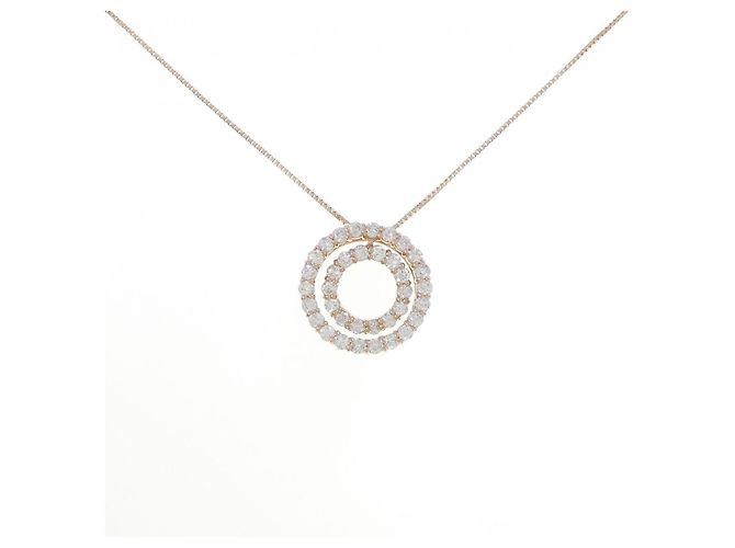 Autre Marque Collar de diamante Au750 Rosa