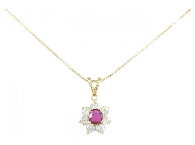 Autre Marque Collana in Rubino e Diamanti Au750 D'oro