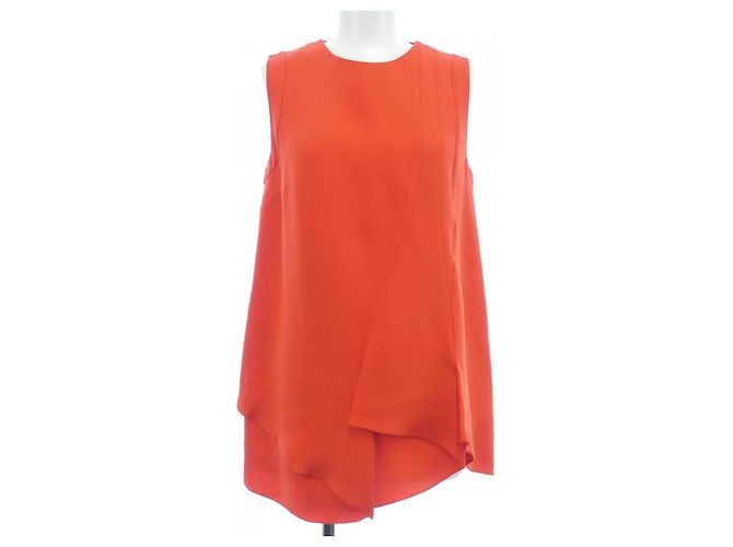 Top em mistura de seda Christian Dior Vermelho