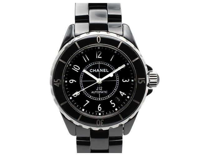 Chanel Watch, Ceramic, Men's, Black,