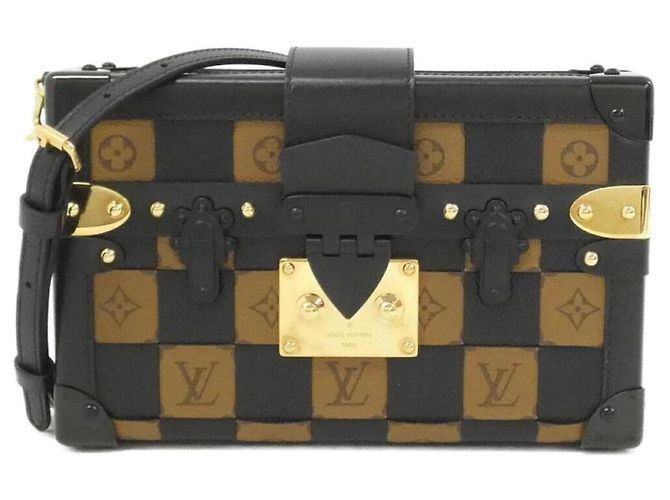 Borsa a Spalla Louis Vuitton Monogram Reverse Petite Malle Nero