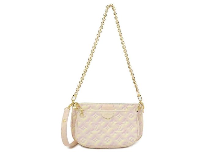 Bolso de hombro Louis Vuitton Monogram Empreinte (Summer Stardust) Multi Pochette Accessoires Rosa