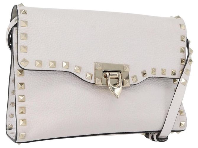 Valentino Garavani Rockstud Flip Lock Flap Leather Large 