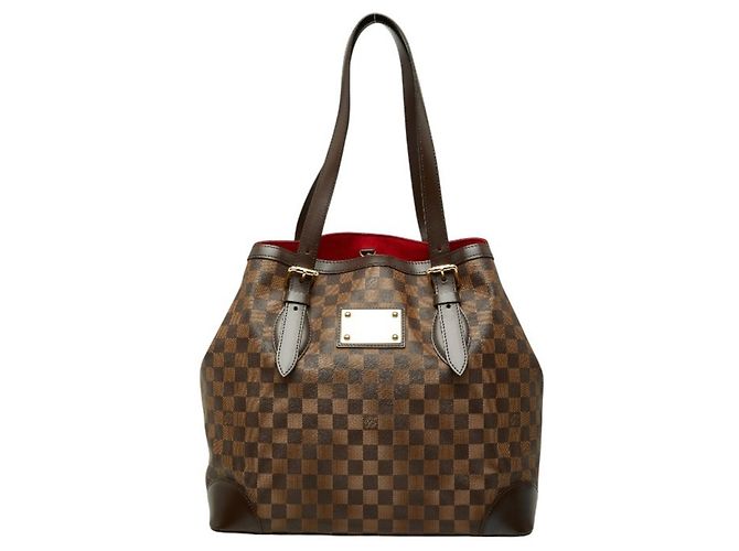 Bolsa Tote Louis Vuitton Damier Hampstead GM Marrom