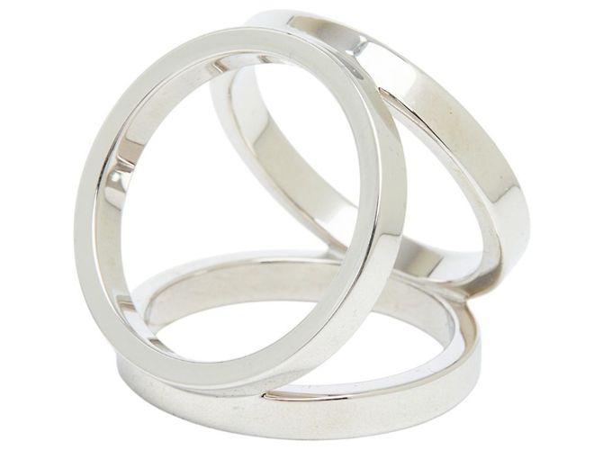 Ring Hermès Anel para lenço Trio Hermes 90 em Prata