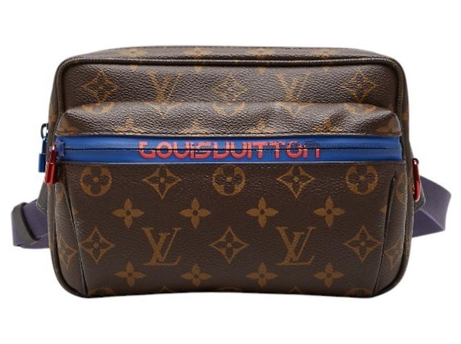 Borsa a tracolla Louis Vuitton Monogram Kim Jones Marrone Multicolore Monogramma