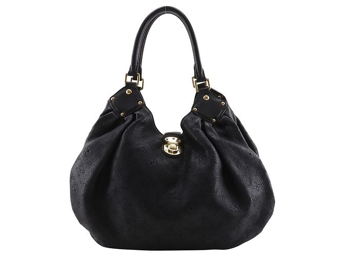 Louis Vuitton L Hobo Mahina Leather Noir