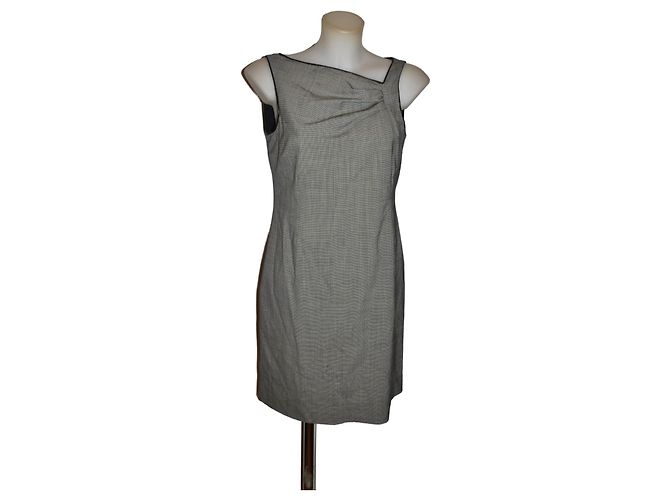 Red Valentino kurzes Karo-Kleid Schwarz Grau