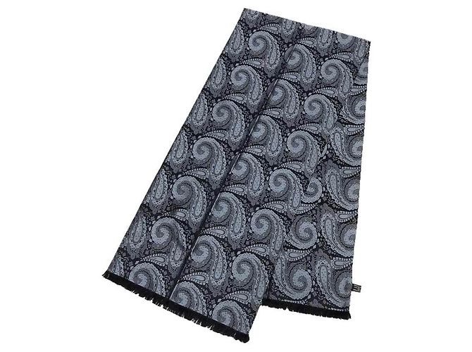 GUCCI Seidenschal in Grau Braun