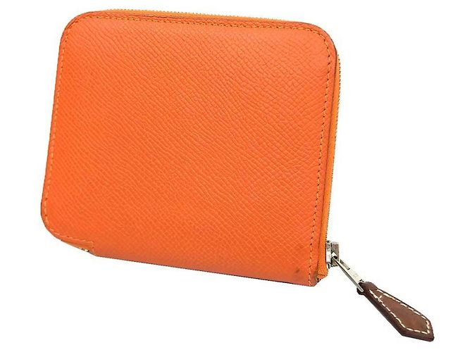 Hermès Hermes Azap Silk Compact Bi-fold Wallet Orange
