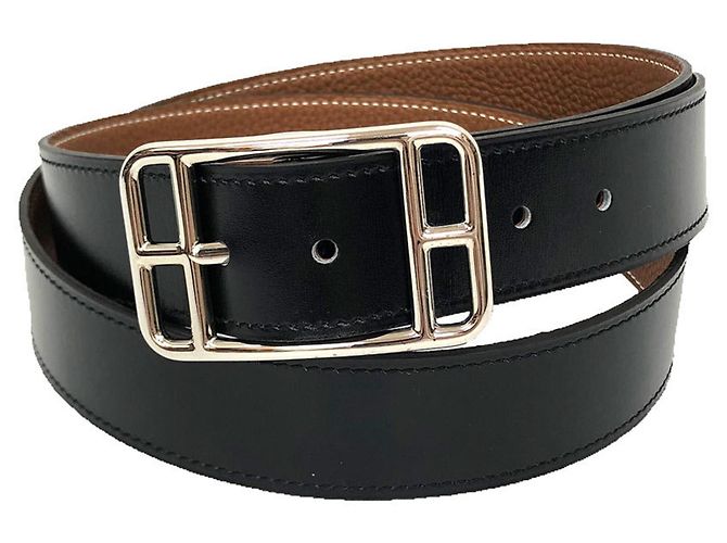 Herren Ledergürtel von Hermès - Wendbares Cape Cod Schwarz Kamel
