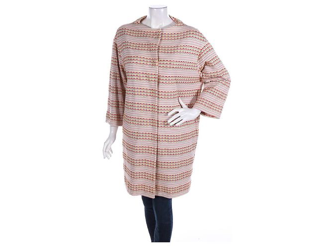 Bogner Abrigo a Rayas para Mujer Multicolor Beige