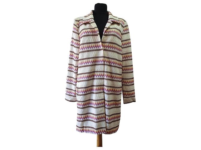 Autre Marque Ana Alcazar Zigzag Patterned Jacket White Multiple colors