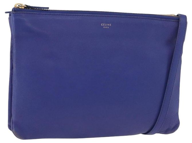Céline Celine Trio Leather Small Azul