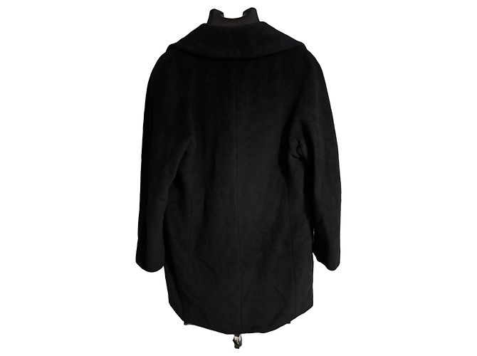 Max Mara Double Breasted Wool and Cashmere Coat - Black