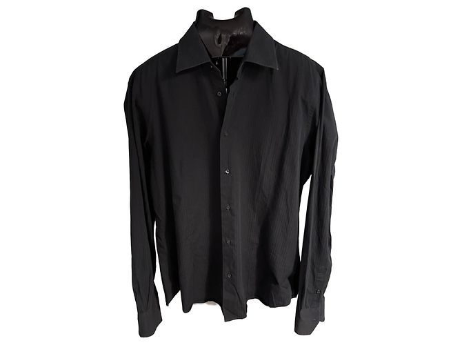 Autre Marque Valentino Roma Camicia Slim Fit in Cotone Nero