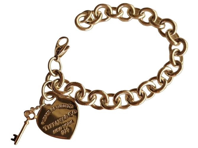 Tiffany & Co Bracciale Tiffany Return to en argento e metallo Rubedo Rosa