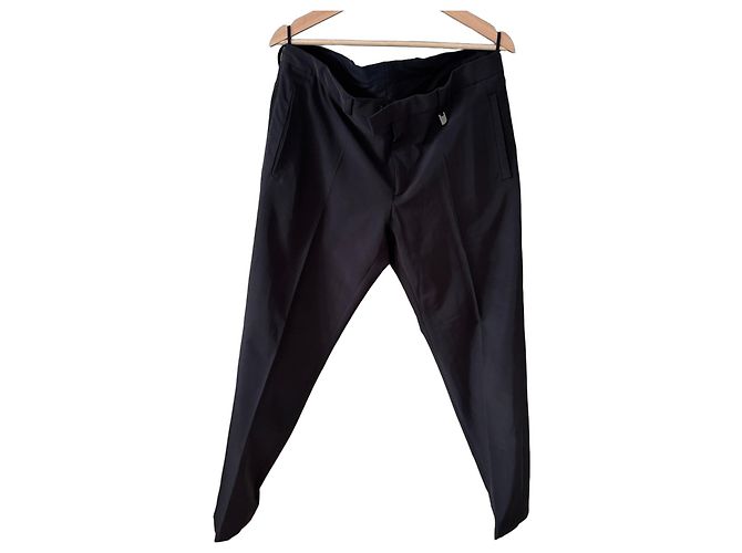 Prada Men's Black Wool Blend Trousers