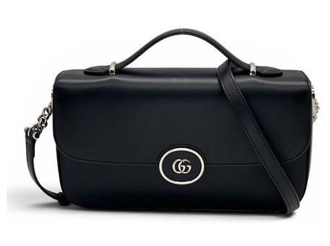 Borsa a tracolla Gucci Senna in pelle nera Nero