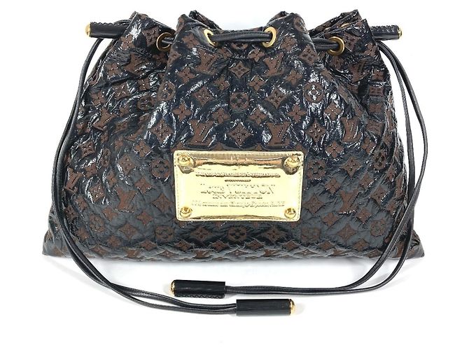Sac Louis Vuitton Monogram Elvinyl Squeeze Marron Noir