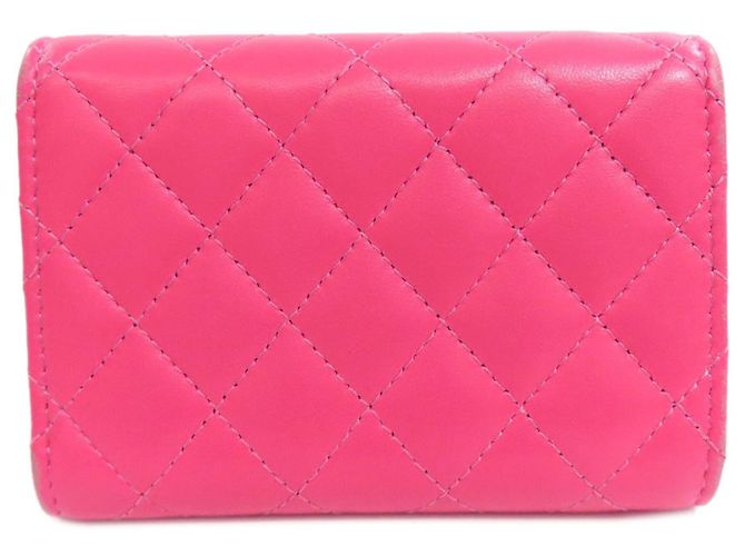 Portafoglio pieghevole Chanel Boy Rosa