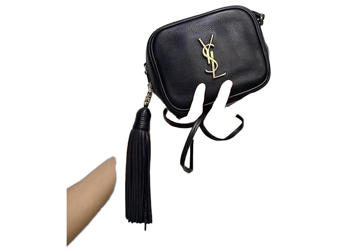 Borsa a tracolla Saint Laurent in pelle nera Nero