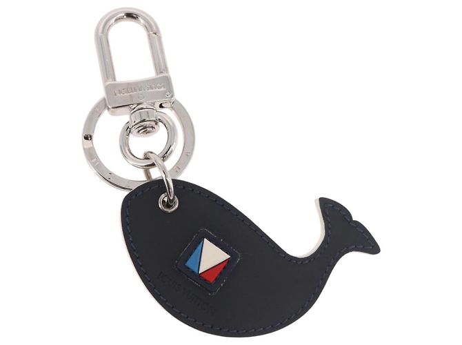 LOUIS VUITTON Charm Whale America's Cup Pelle Rosso Nero M62347 Auth bs35710V