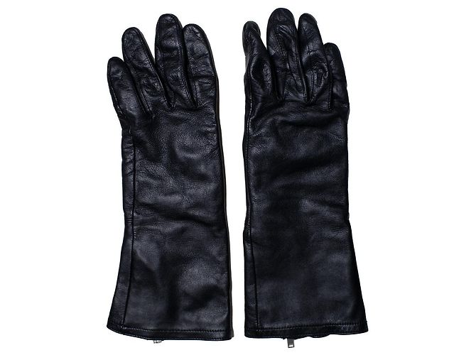Autre Marque Juun-J, schwarze Lederhandschuhe