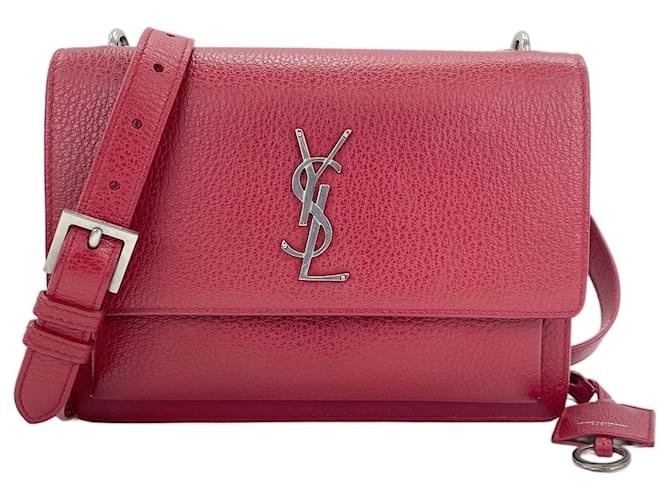 Sac à bandoulière Yves Saint Laurent Sunset Medium Rouge Bordeaux 
