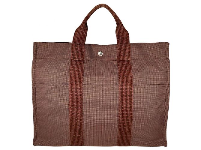 Hermès Borsa Tote Hermes Herline MM Chocolate Marrone