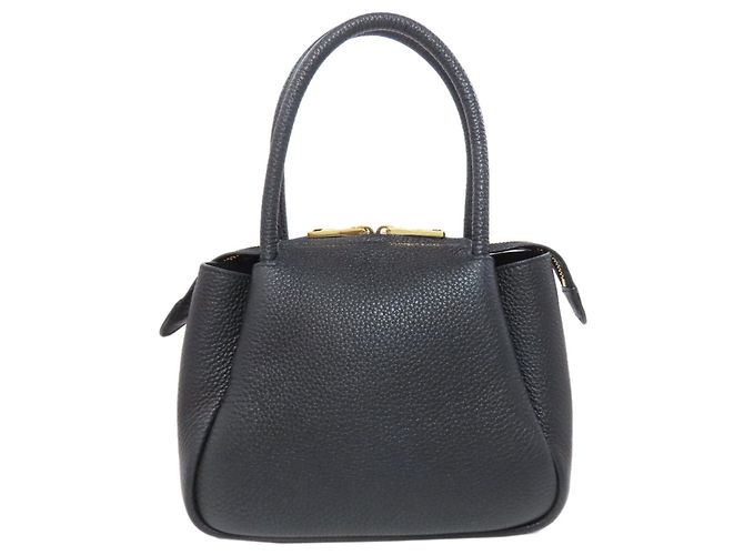 Sac à main en cuir noir Prada