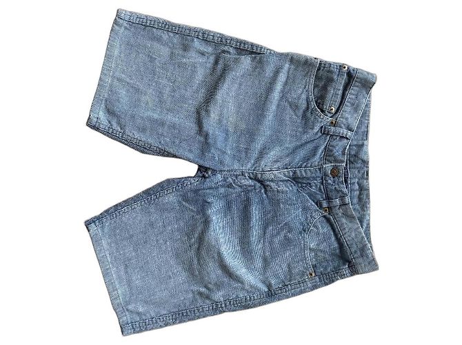 Visvim Fluxus 03 Kano Shorts Velluto Blu Chiaro