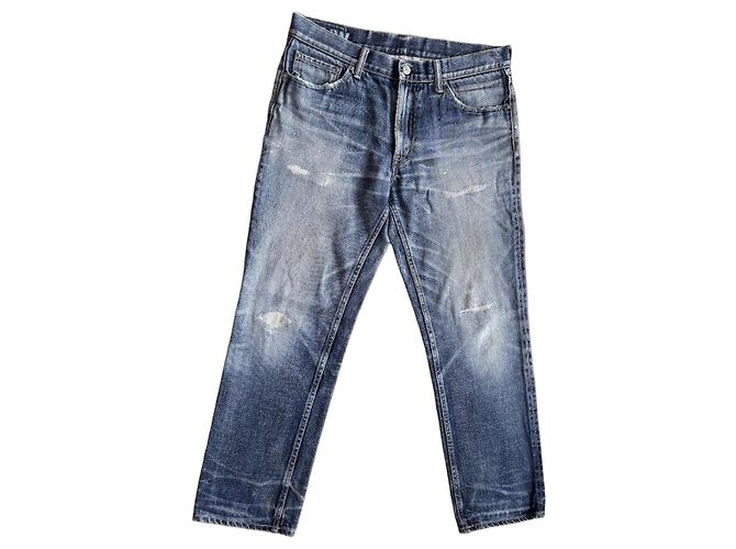 Visvim 03 Non Washed Crash Social Sculpture Denim Azul