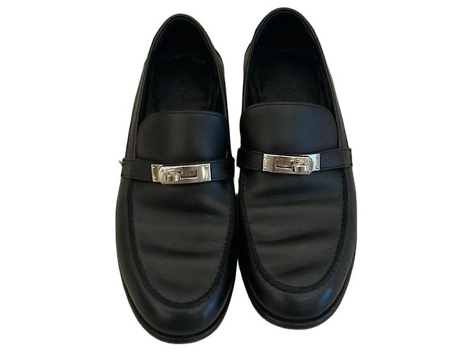 Mocasines de cuero negro Hermès