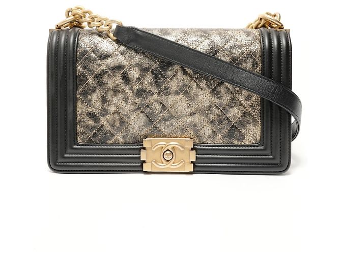Borsa a Spalla Chanel Boy Metallica Metallico