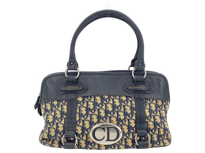 Borsa Tote Christian Dior Trotter Blu navy